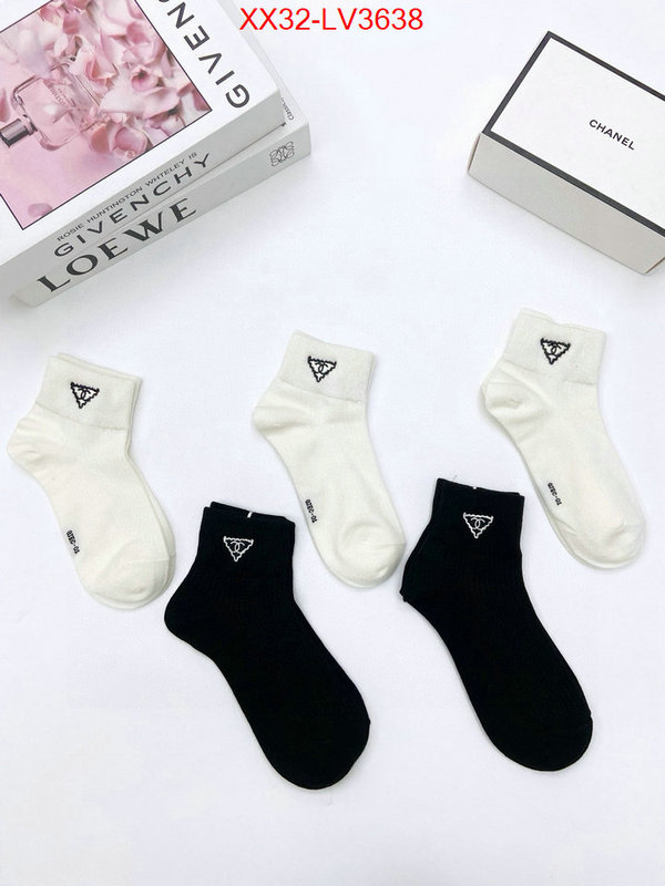 Sock-Chanel quality aaaaa replica ID: LV3638 $: 32USD