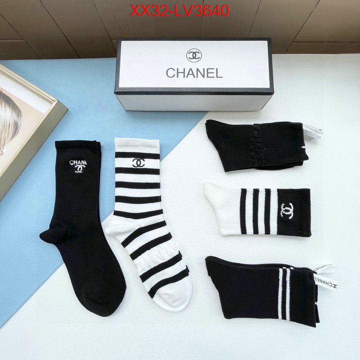 Sock-Chanel outlet sale store ID: LV3640 $: 32USD