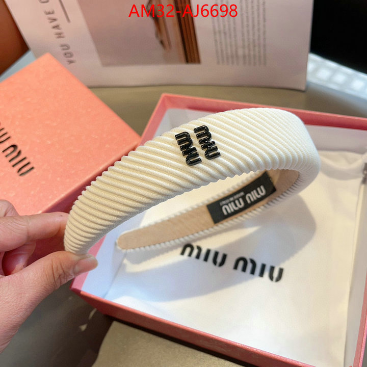 Hair band-MIU MIU 2024 aaaaa replica 1st copy ID: AJ6698 $: 32USD