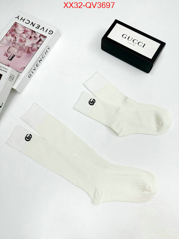 Sock-Gucci designer fake ID: QV3697 $: 32USD