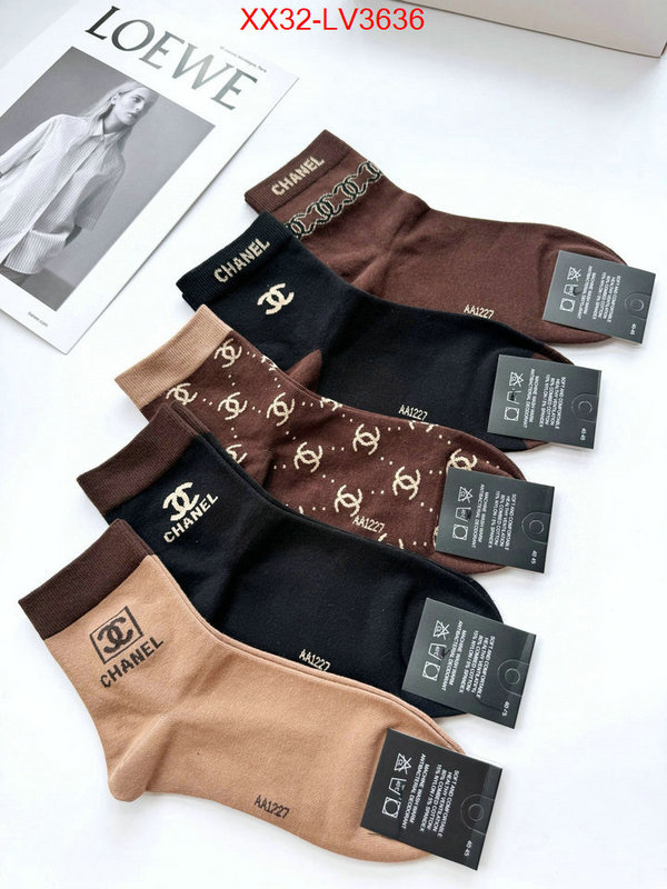 Sock-Chanel 2024 luxury replicas ID: LV3636 $: 32USD