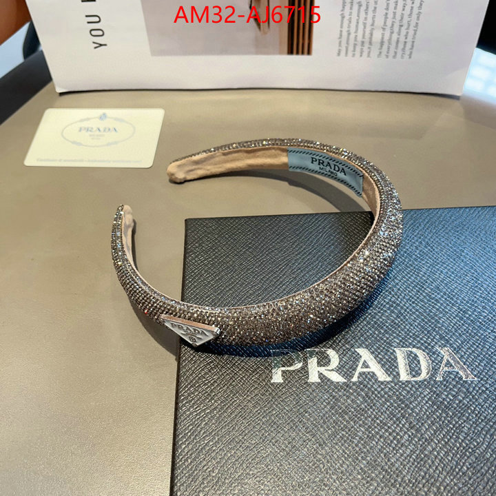 Hair band-Prada mirror copy luxury ID: AJ6715 $: 32USD