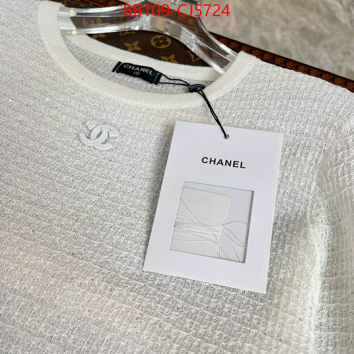 Clothing-Chanel how to start selling replica ID: CJ5724 $: 109USD