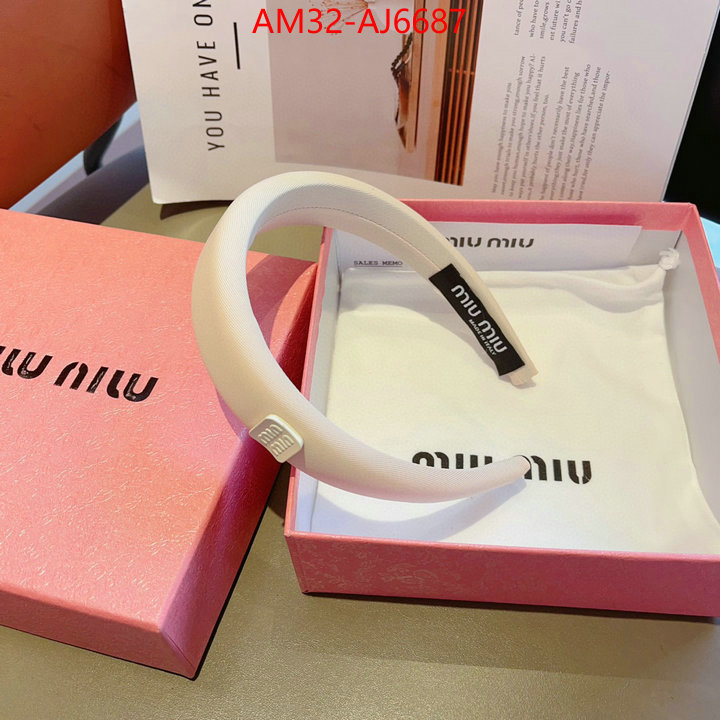 Hair band-MIU MIU high quality perfect ID: AJ6687 $: 32USD