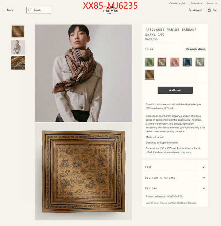 Scarf-Hermes high quality replica ID: MJ6235 $: 85USD