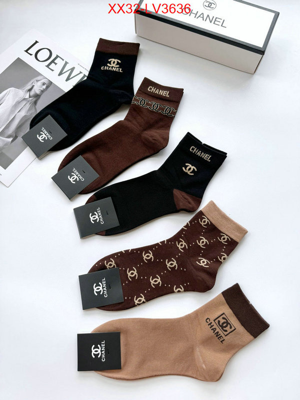 Sock-Chanel 2024 luxury replicas ID: LV3636 $: 32USD