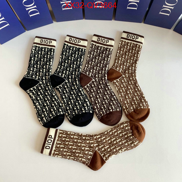 Sock-Dior luxury fake ID: QV3664 $: 32USD