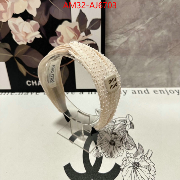 Hair band-MIU MIU how to start selling replica ID: AJ6703 $: 32USD