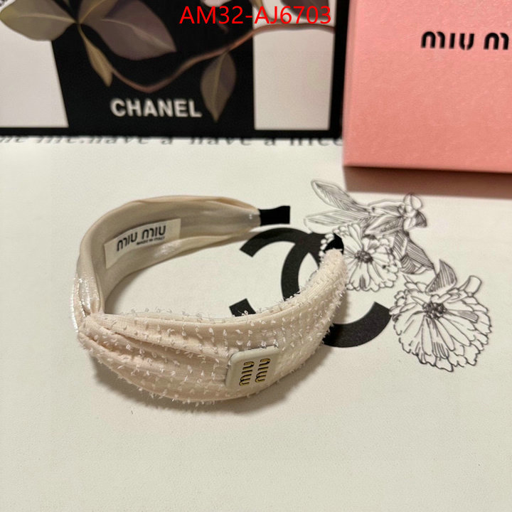 Hair band-MIU MIU how to start selling replica ID: AJ6703 $: 32USD