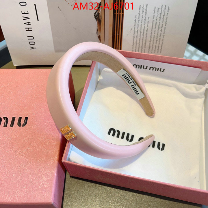 Hair band-MIU MIU wholesale designer shop ID: AJ6701 $: 32USD