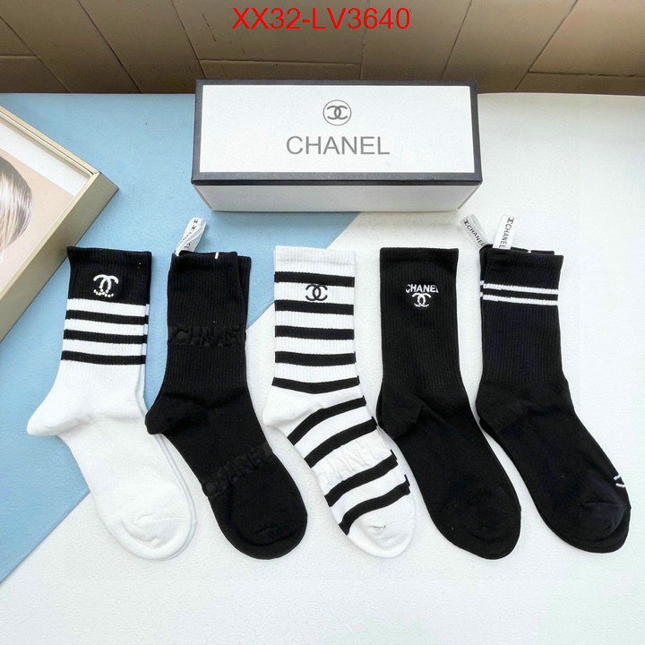 Sock-Chanel outlet sale store ID: LV3640 $: 32USD