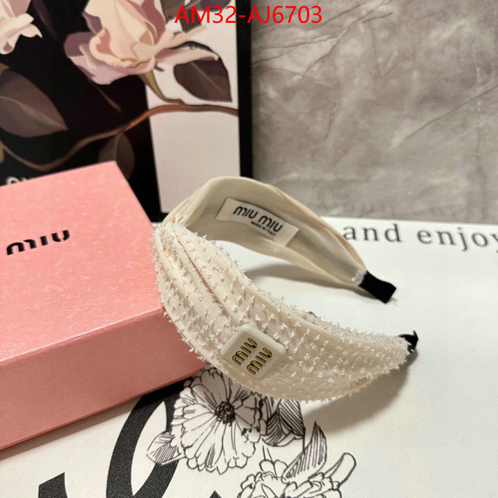 Hair band-MIU MIU how to start selling replica ID: AJ6703 $: 32USD