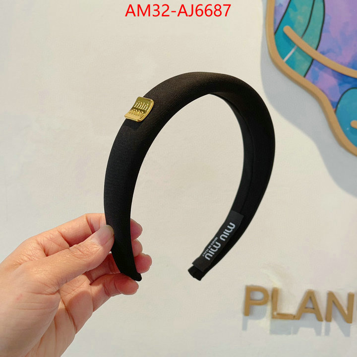 Hair band-MIU MIU high quality perfect ID: AJ6687 $: 32USD