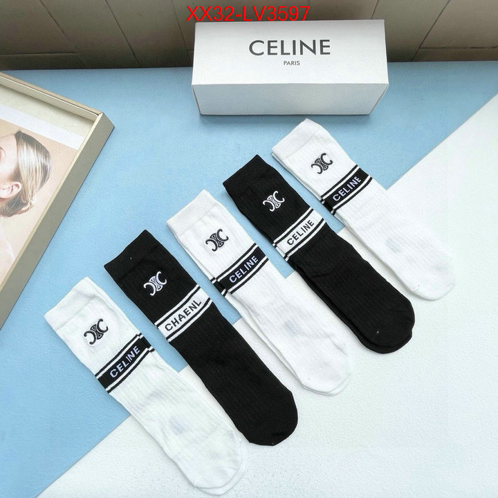 Sock-CELINE where to buy high quality ID: LV3597 $: 32USD