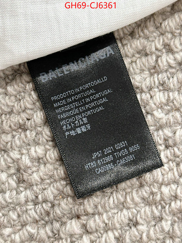 Clothing-Balenciaga buy high-quality fake ID: CJ6361 $: 69USD