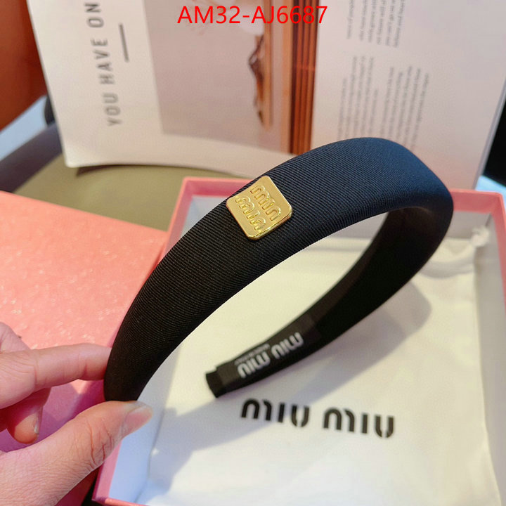 Hair band-MIU MIU high quality perfect ID: AJ6687 $: 32USD