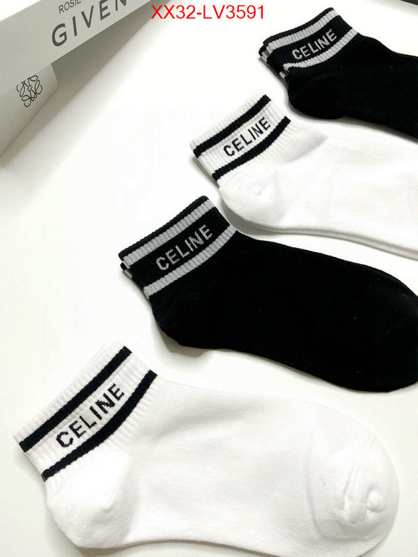 Sock-CELINE high quality designer ID: LV3591 $: 32USD