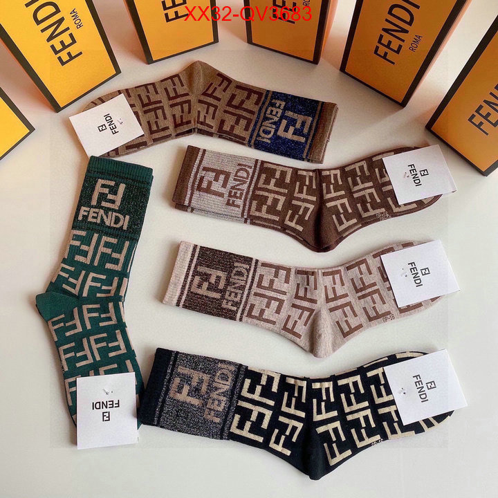 Sock-Fendi quality replica ID: QV3683 $: 32USD