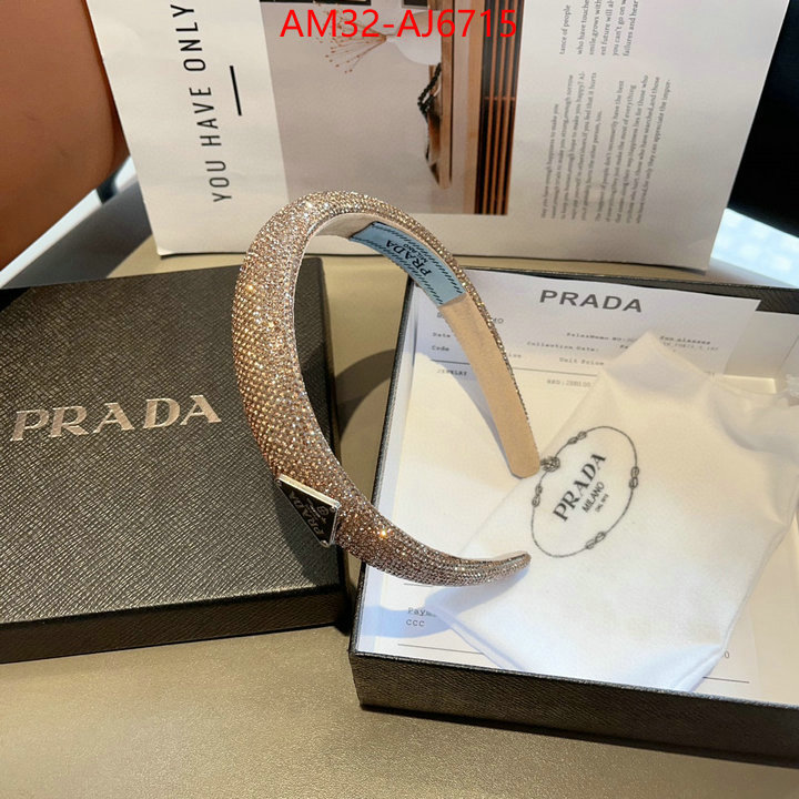 Hair band-Prada mirror copy luxury ID: AJ6715 $: 32USD