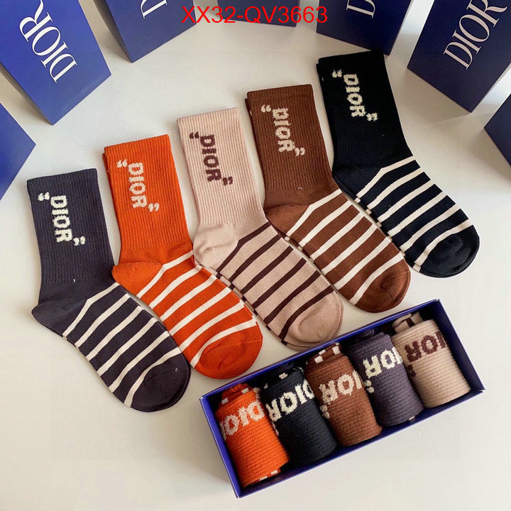 Sock-Dior fashion replica ID: QV3663 $: 32USD