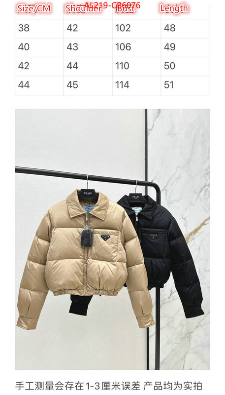 Down jacket Women-Prada knockoff ID: CB6076 $: 219USD