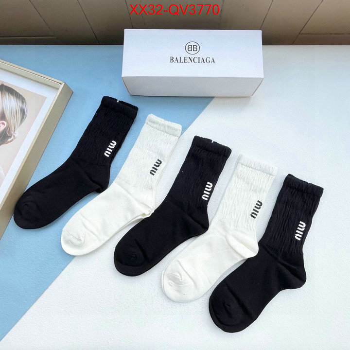 Sock-Miu Miu where to buy fakes ID: QV3770 $: 32USD