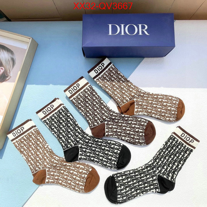 Sock-Dior wholesale designer shop ID: QV3667 $: 32USD