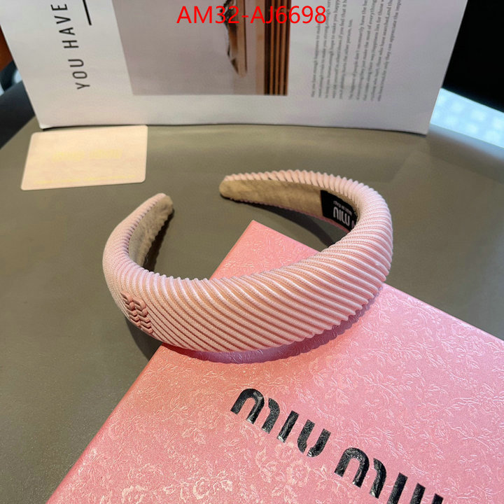 Hair band-MIU MIU 2024 aaaaa replica 1st copy ID: AJ6698 $: 32USD