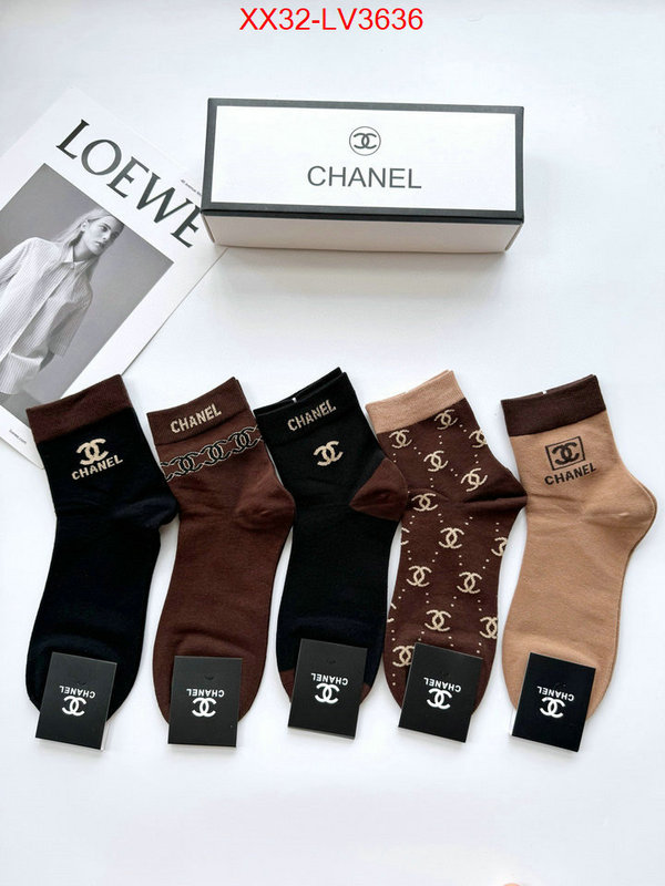 Sock-Chanel 2024 luxury replicas ID: LV3636 $: 32USD