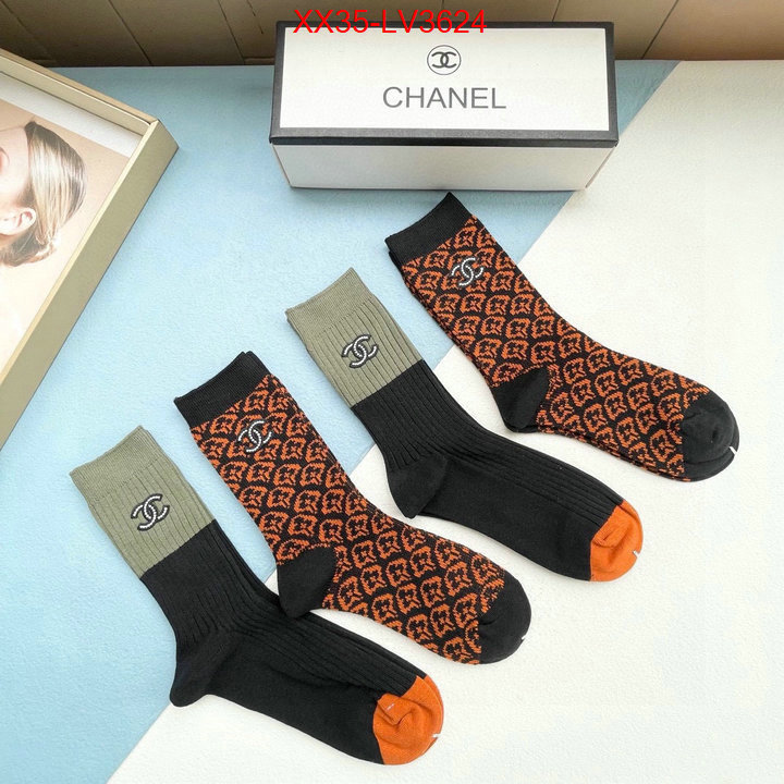 Sock-Chanel shop the best high quality ID: LV3624 $: 35USD