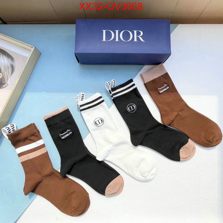 Sock-Dior highest quality replica ID: QV3668 $: 32USD