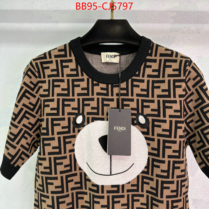 Clothing-Fendi designer high replica ID: CJ5797 $: 95USD