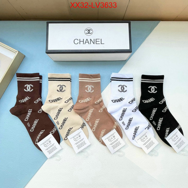 Sock-Chanel quality aaaaa replica ID: LV3633 $: 32USD