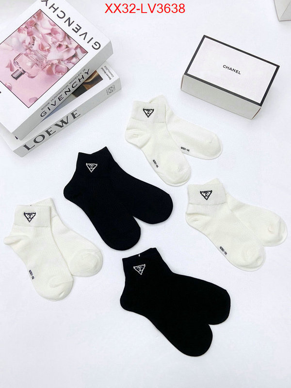 Sock-Chanel quality aaaaa replica ID: LV3638 $: 32USD