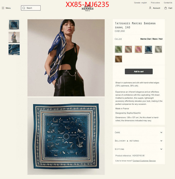 Scarf-Hermes high quality replica ID: MJ6235 $: 85USD