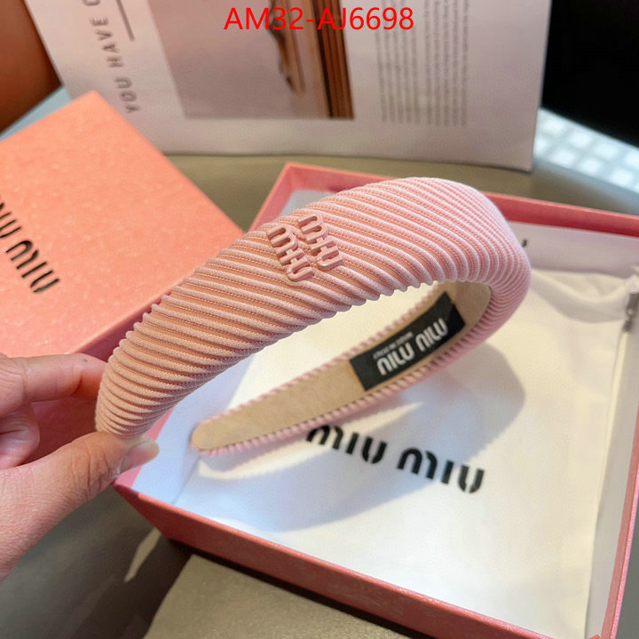 Hair band-MIU MIU 2024 aaaaa replica 1st copy ID: AJ6698 $: 32USD