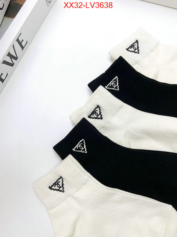 Sock-Chanel quality aaaaa replica ID: LV3638 $: 32USD