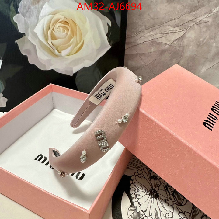 Hair band-MIU MIU new ID: AJ6694 $: 32USD