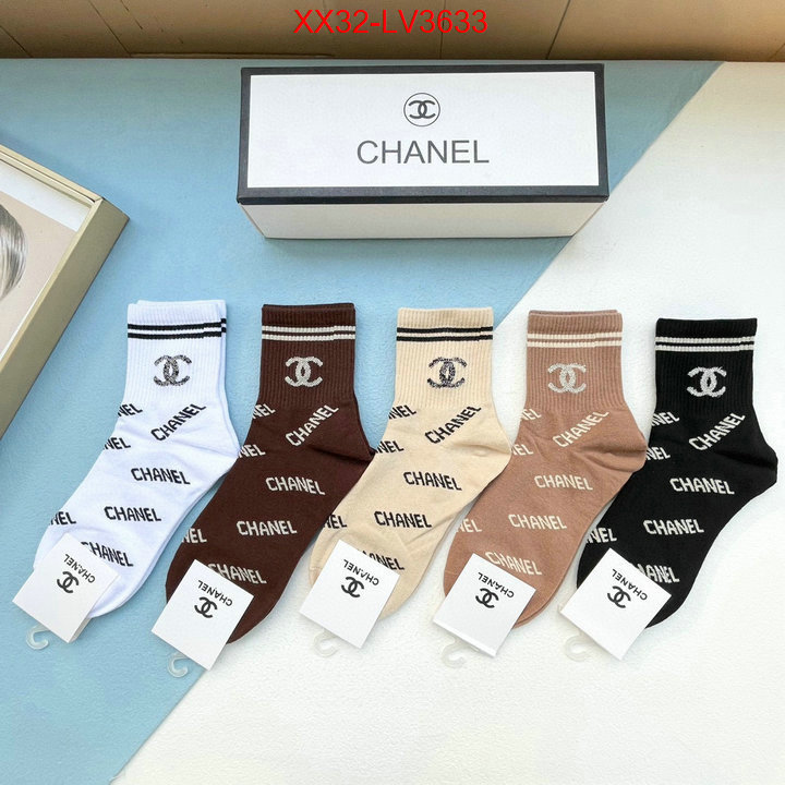 Sock-Chanel quality aaaaa replica ID: LV3633 $: 32USD