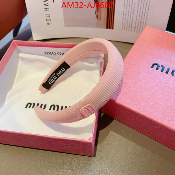 Hair band-MIU MIU high quality perfect ID: AJ6687 $: 32USD