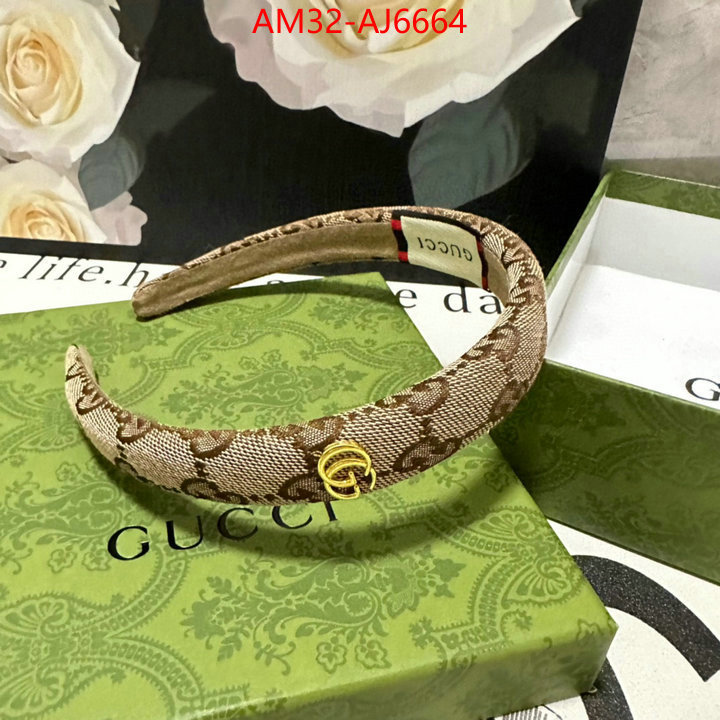 Hair band-Gucci fake high quality ID: AJ6664 $: 32USD