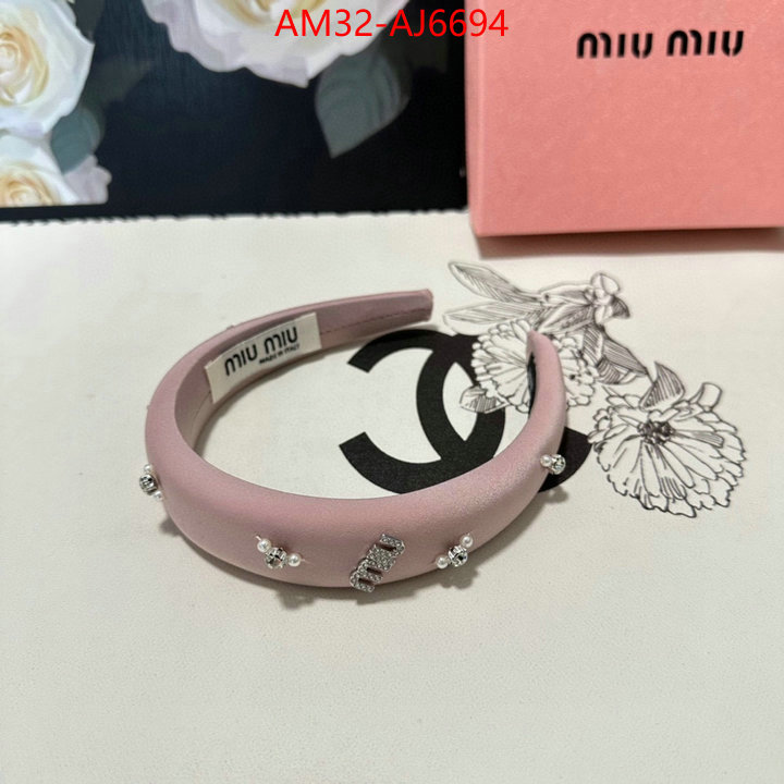 Hair band-MIU MIU new ID: AJ6694 $: 32USD