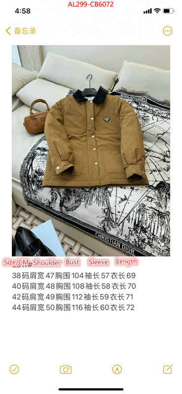 Down jacket Women-Prada best replica ID: CB6072 $: 239USD