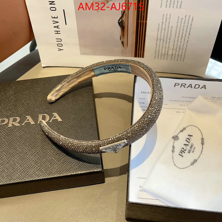 Hair band-Prada mirror copy luxury ID: AJ6715 $: 32USD