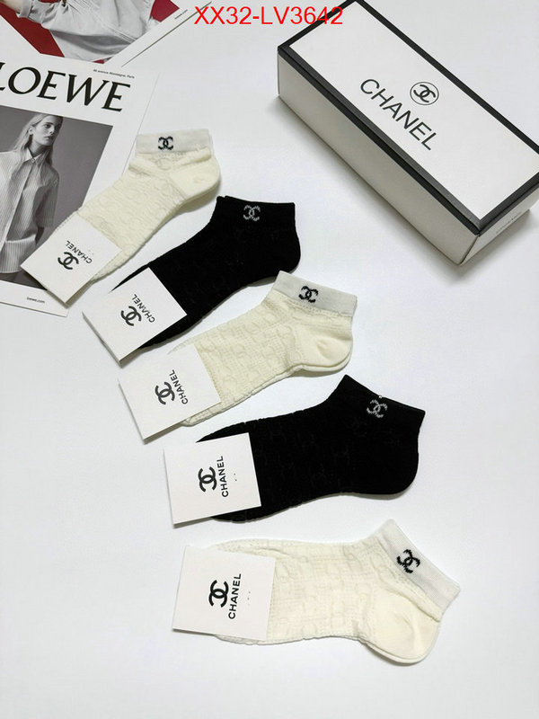 Sock-Chanel where can i buy the best quality ID: LV3642 $: 32USD