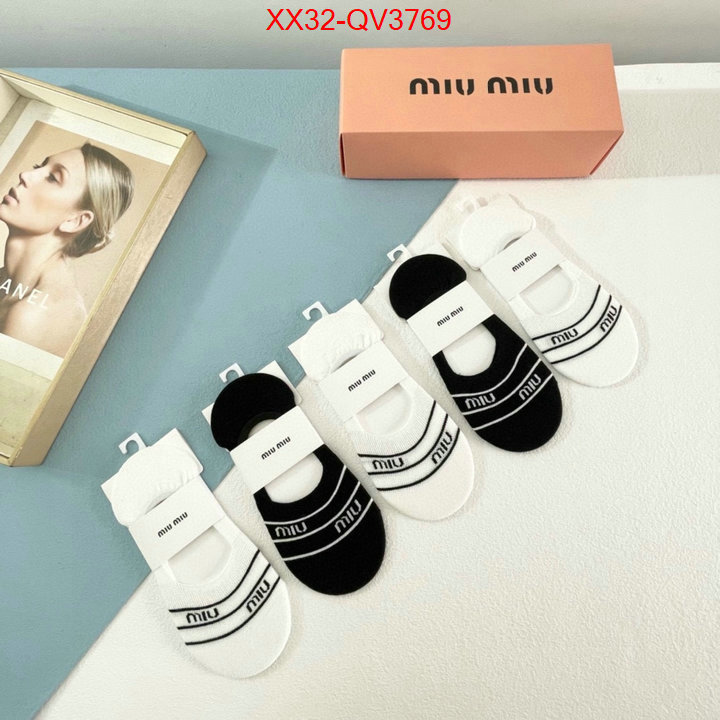 Sock-Miu Miu we curate the best ID: QV3769 $: 32USD