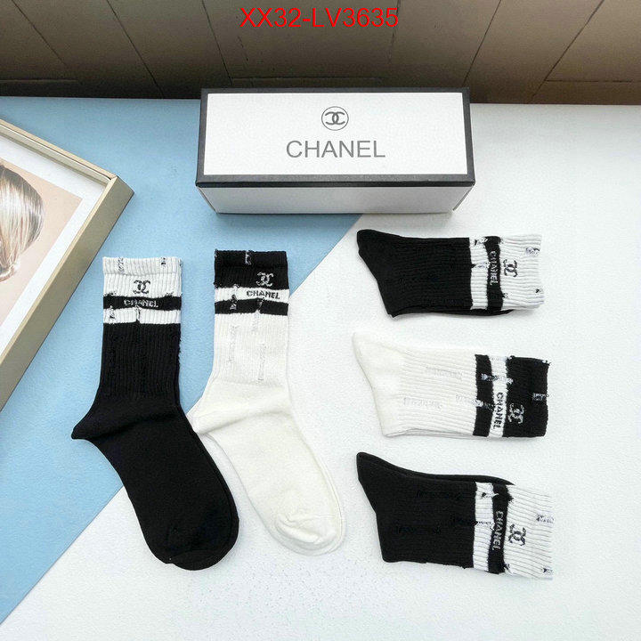 Sock-Chanel outlet 1:1 replica ID: LV3635 $: 32USD