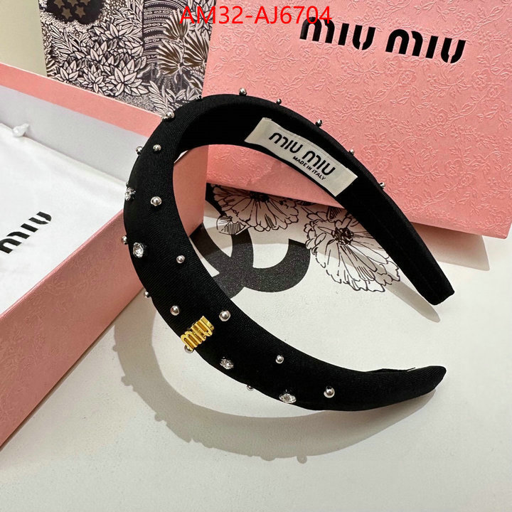 Hair band-MIU MIU we provide top cheap aaaaa ID: AJ6704 $: 32USD