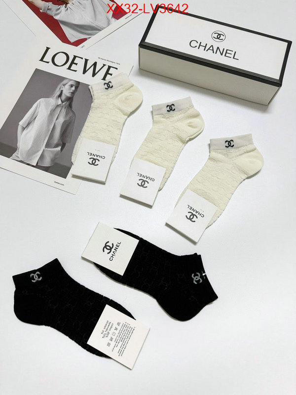 Sock-Chanel where can i buy the best quality ID: LV3642 $: 32USD