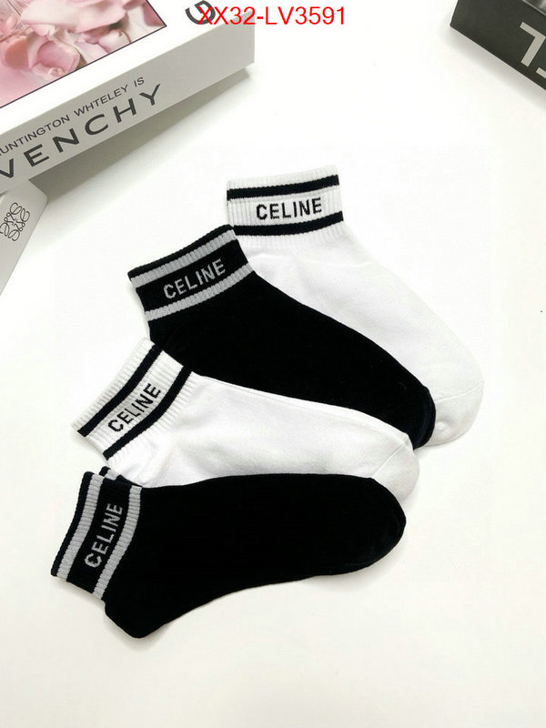 Sock-CELINE high quality designer ID: LV3591 $: 32USD